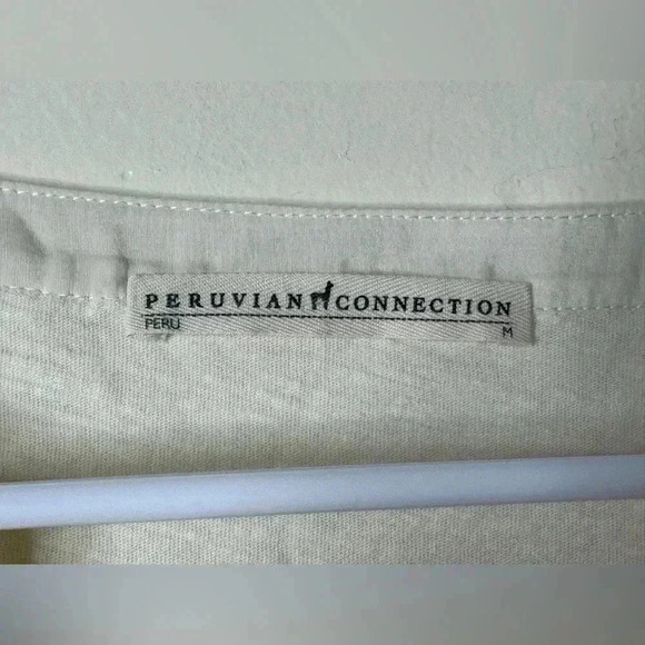 Peruvian Connection Cream Long Sleeve Tunic Top - Picture 3 of 10